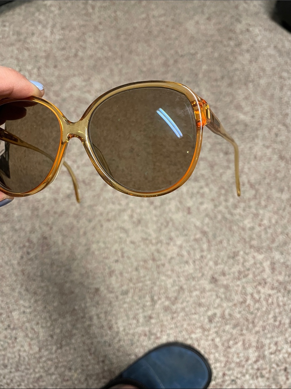 Vintage 70s Carl Zeiss Amber Oversized Women's Sunglasses- excellent shape - Picture 4 of 11